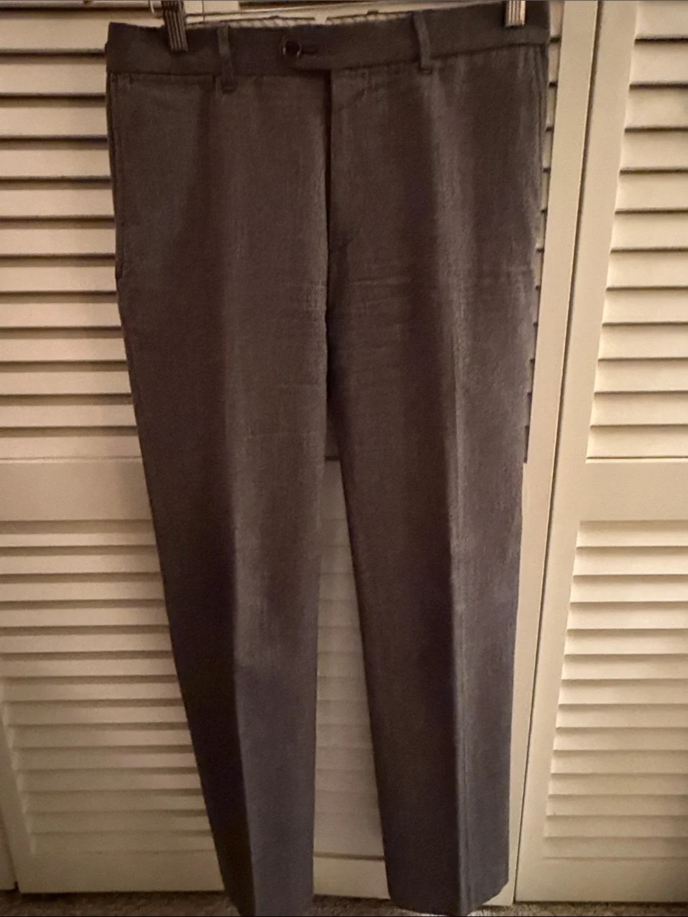 Men's Gray Dress Pants - Classic Straight Fit